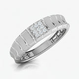Paradigm Ridge Band Silver Ring for Men