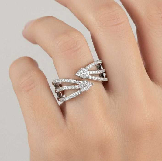 Real pure silver ring for girls