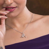 Rhodium-Plated silver chain necklace for women and girls