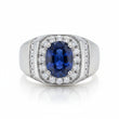 Royal Cobalt Signet Silver Ring for Men