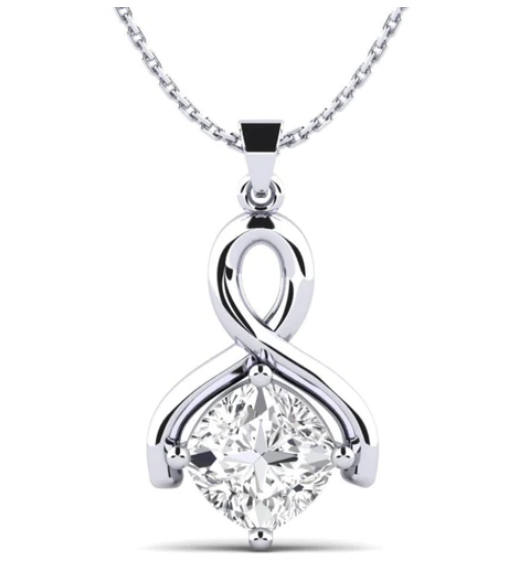 Chic Charm CZ Diamond Silver Necklace For Women