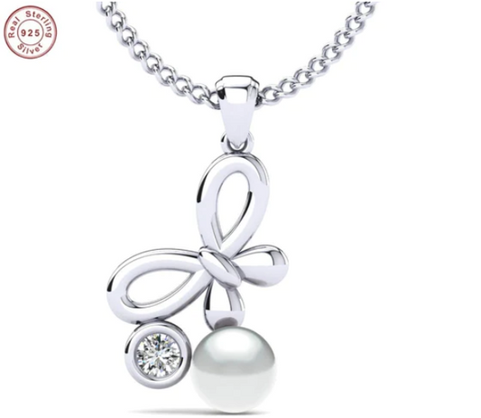 Knot of Charm Silver Necklace For Women