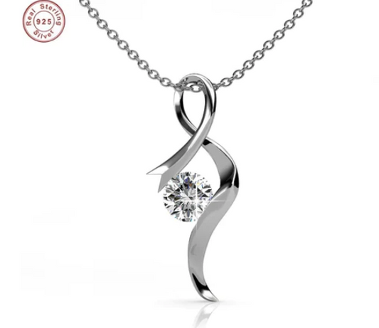 Sleek Essence Silver Necklace For Women