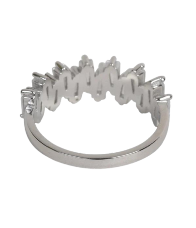 Blossom Cubic Zirconia Silver Ring