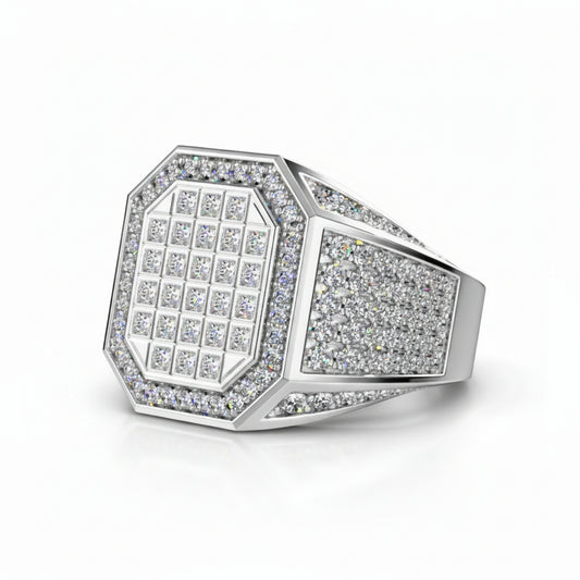 Sovereign Ice Silver Ring for Men 