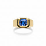 Sovereign Sapphire Silver Ring for Men