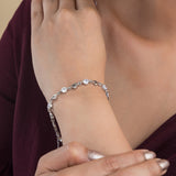 Stunning 925 silver bracelet designed for festive celebrations, combining modern and traditional styles