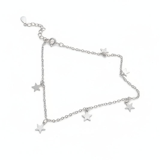 The Galaxy Silver Anklet for women 
