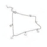 The Galaxy Silver Anklet for women 