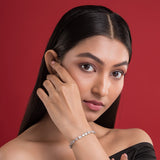 Trendy hand bracelet for girls, crafted in pure silver with a contemporary design to enhance any look