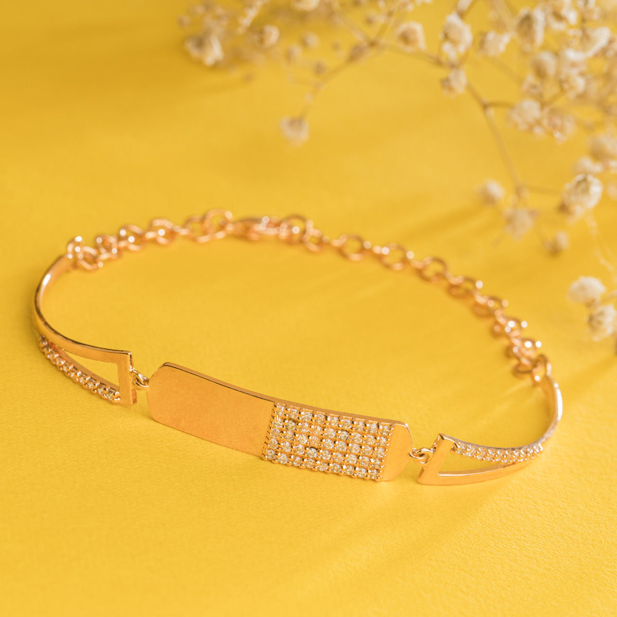 Trendy silver hand bracelet for girls with a sleek finish, perfect for everyday wear and special occasions