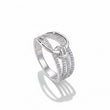 Triple Knot Radiance Silver Ring for Women 