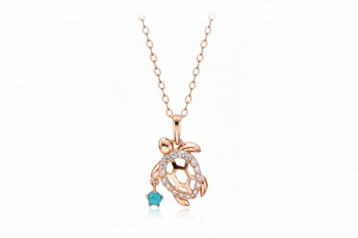 Turtle Charm 925 Silver Pendant