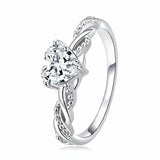 Twist Heart Radiance  Silver Ring for Women 