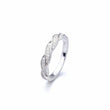 Twist Radiance Silver Ring for Women 