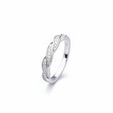 Twist Radiance Silver Ring for Women 