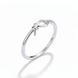 Unity Knot Sparkle Silver Ring for Women 