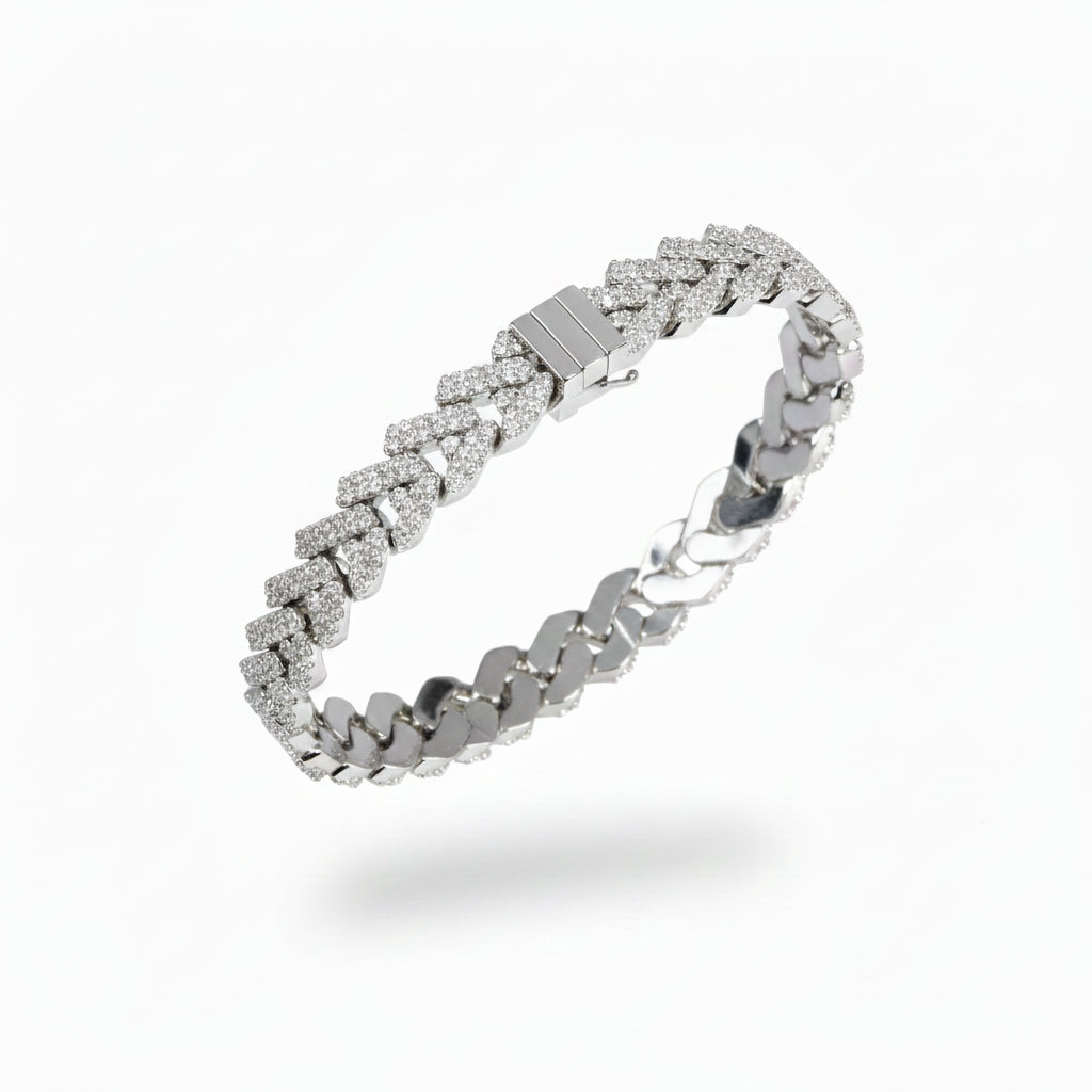 Vanguard Geometric Men's Silver Bracelet