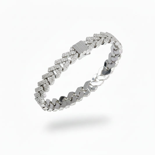 Vanguard Geometric Men's Silver Bracelet