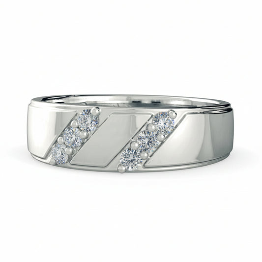 Vector Band Silver Ring for Men 