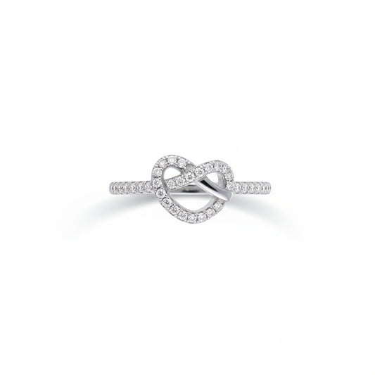 Velora Knot Silver Ring for Women 