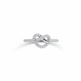Velora Knot Silver Ring for Women 