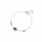 Verdant Aura Silver Bracelet For Women