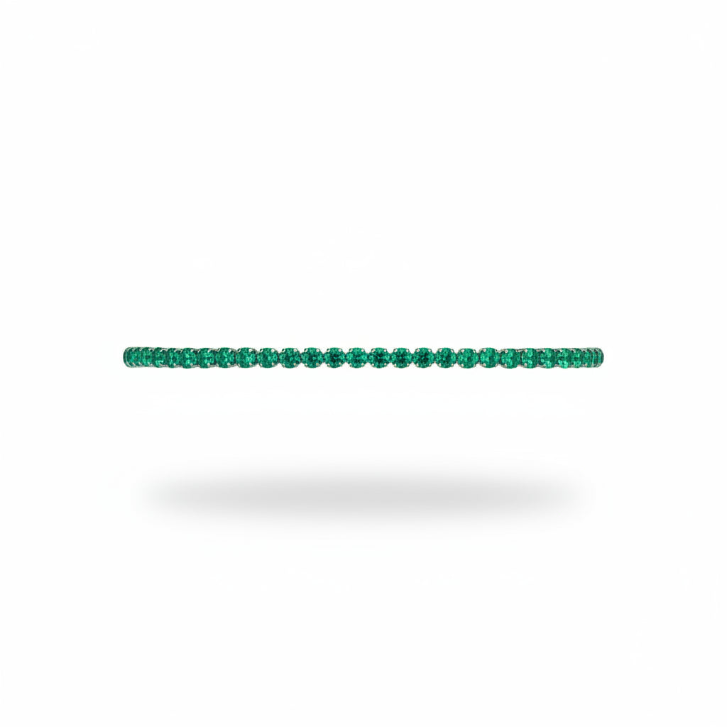 Vivid Luxe Green Men's Silver Bracelet