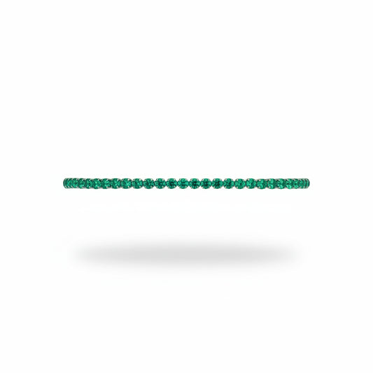 Vivid Luxe Green Men's Silver Bracelet