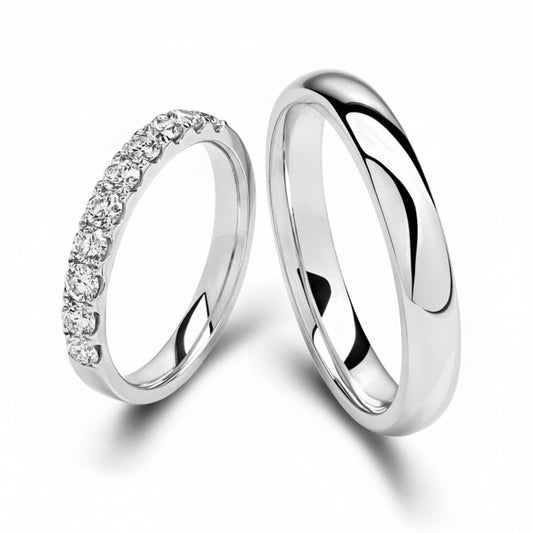 Vivion Silver Couple Ring
