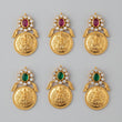 Lakshmi Design Kasu Pendant & Earrings in 925 Sterling Silver