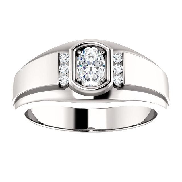 Zenith Solitaire Silver Ring for Men 