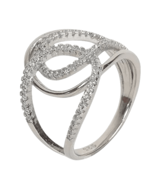 Vogue Zirconia Diamond Silver Ring