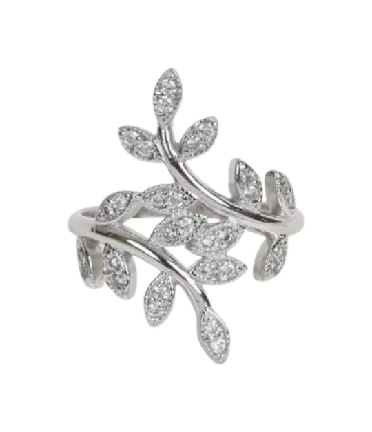 Leafyloom Zirconia Diamond Silver Ring