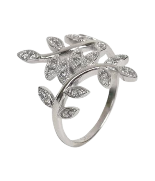 Leafyloom Zirconia Diamond Silver Ring