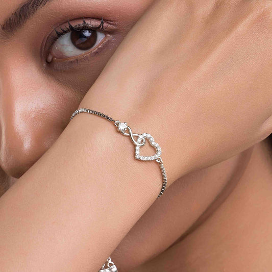 Mini Love Silver Bracelet For Women