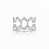 Zyra Zigzag Silver Ring for Women