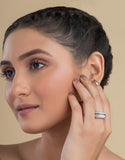 buy silver three rows 925 silver ring for women & Girls