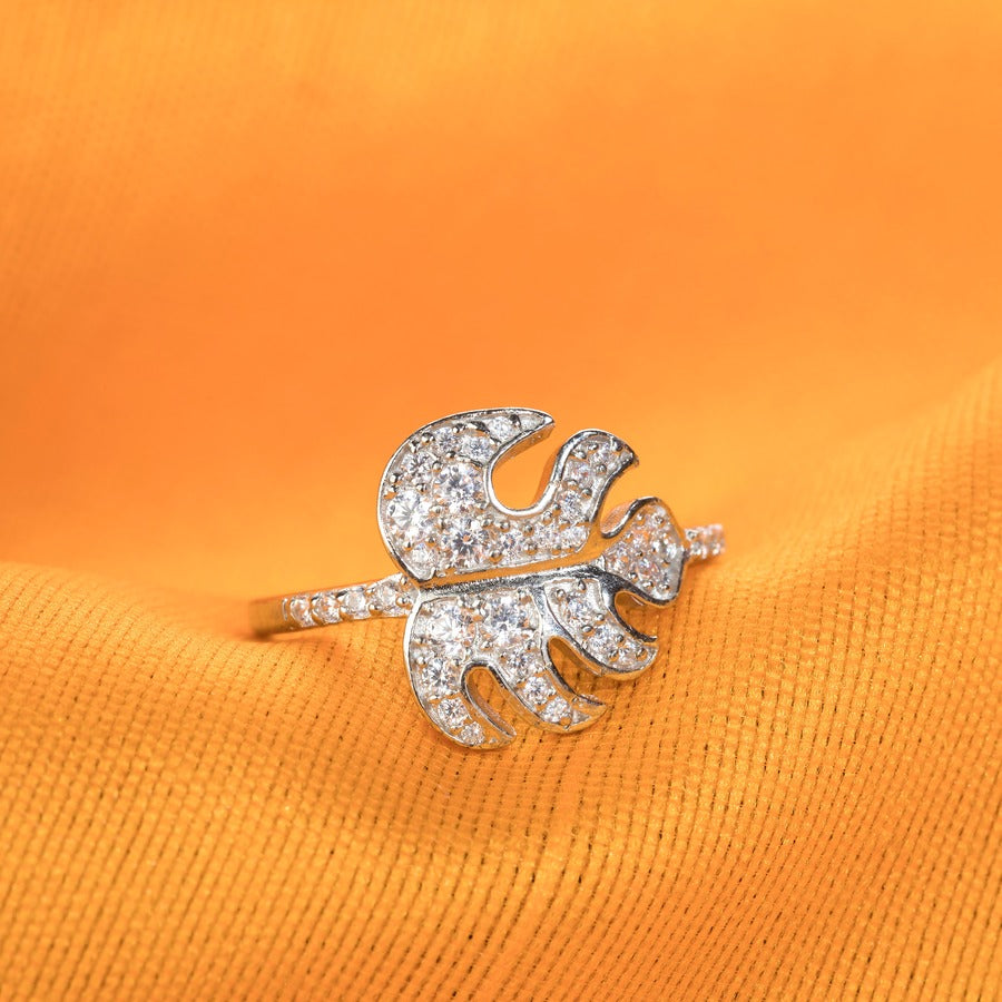leaf design chandi ki ring for girls Luxaore