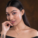 Elegant Silver Diamond Pendant Locket Necklace for Young Women