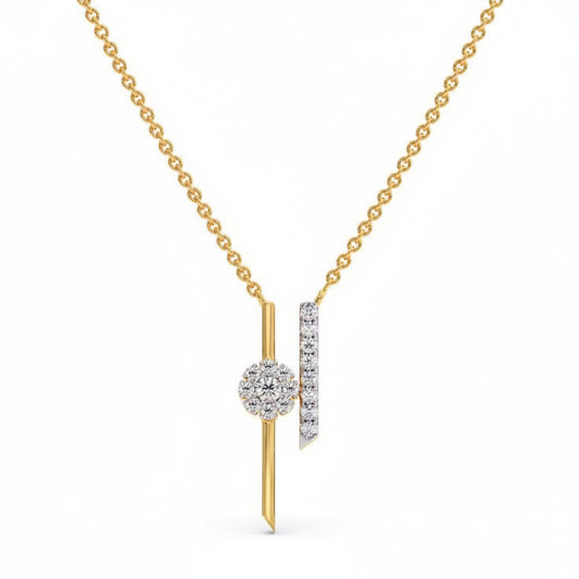 luxaore Silver necklace for women with a unique pendant on a white background