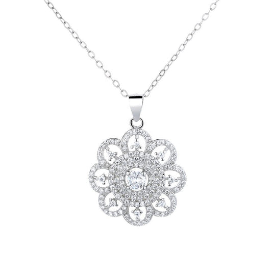Circular Sterling Silver Necklace for Women