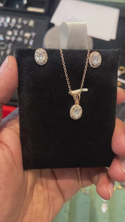 Starlit Sterling Silver Necklace Set For Women