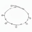r Stardust Drip Silver Anklet for women 
