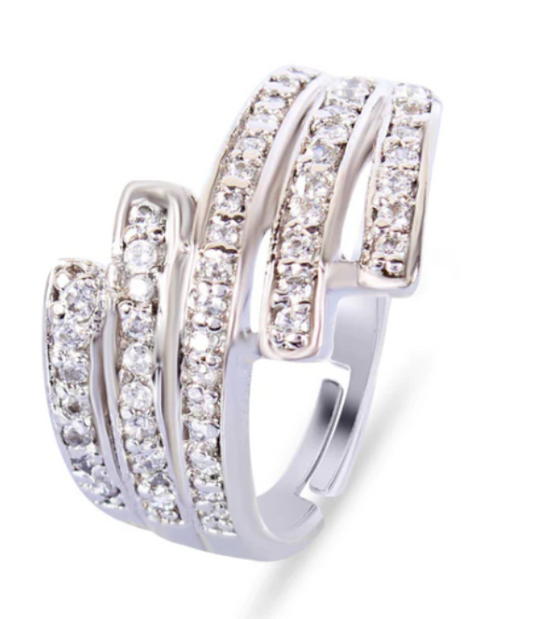 Silver Shimmer Ring For Women