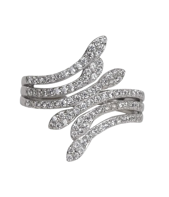 Sparkling Zirconia Diamond Silver Ring