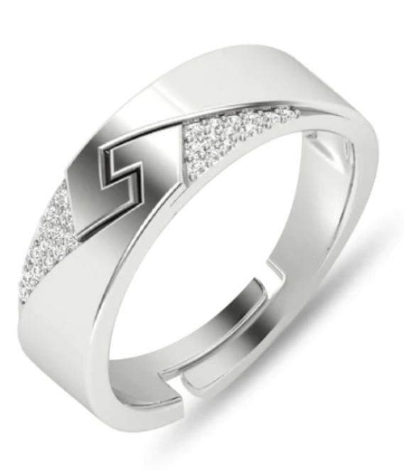 Stylish Band Silver Ring For Men