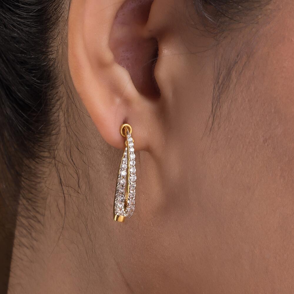 simple design silver earring for women