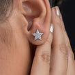 star shape design silver earring for girls