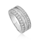 three rows silver chandi ki ring for girls photo